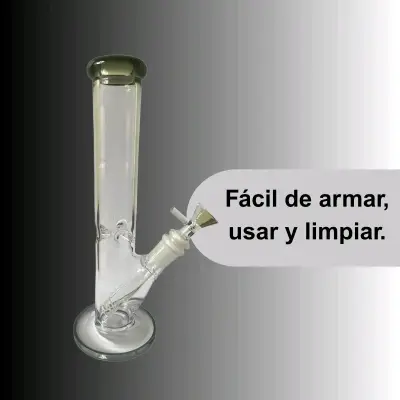 Bong de vidrio transparente para fumar - miniatura 1
