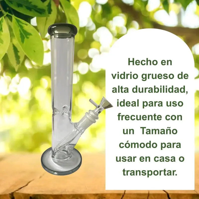 Bong de vidrio transparente para fumar - 2