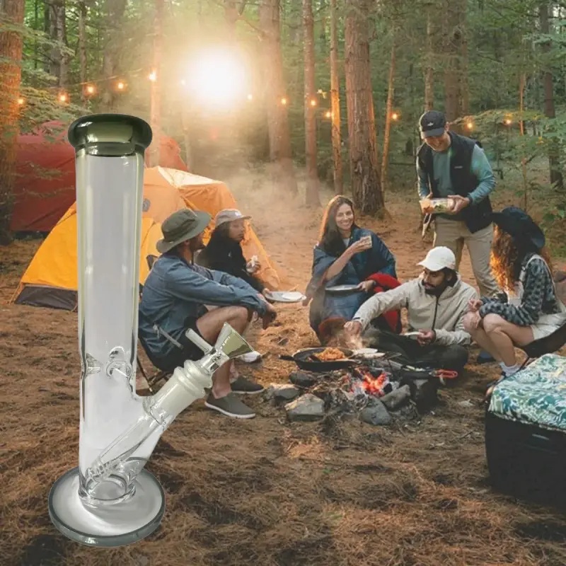 Bong de vidrio transparente para fumar - 6