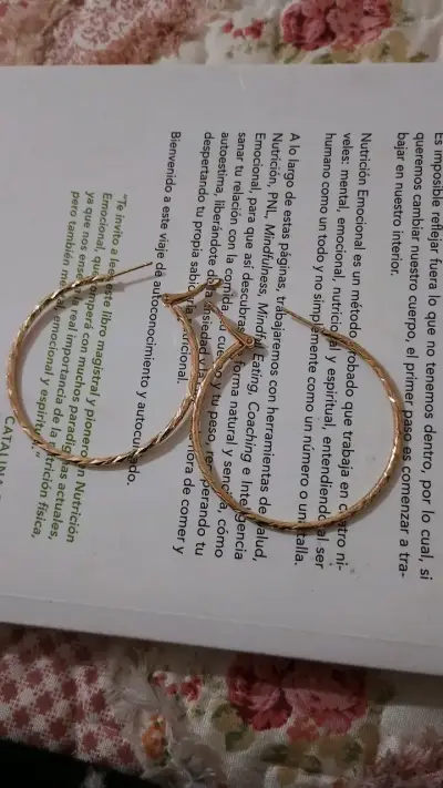 Aros de argolla dorados grandes - miniatura 1