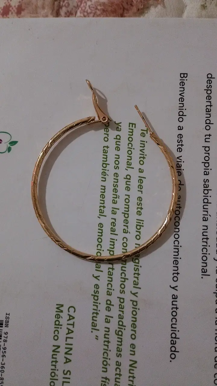 Aros de argolla dorados grandes - 2