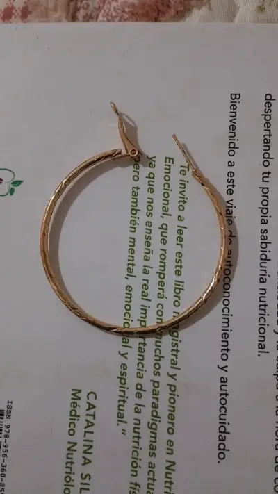 Aros de argolla dorados grandes - miniatura 2