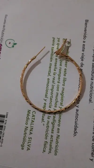 Aros de argolla dorados grandes - miniatura 3