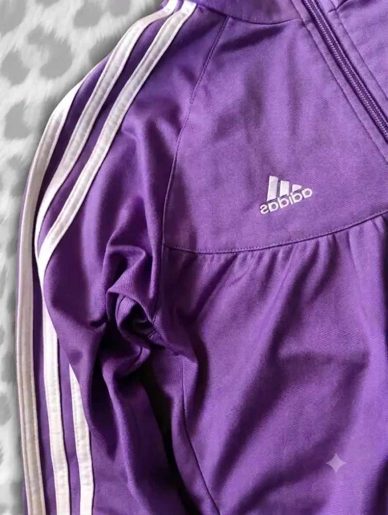 Chaqueta deportiva Adidas morada y2k - 2