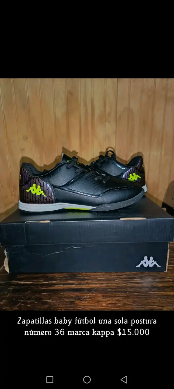 Zapatillas baby fútbol Kappa talla 36
