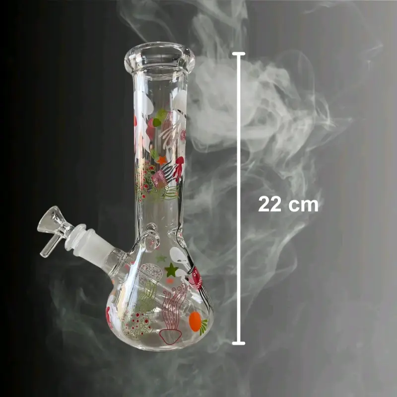 Bong de vidrio con diseño colorido - 2