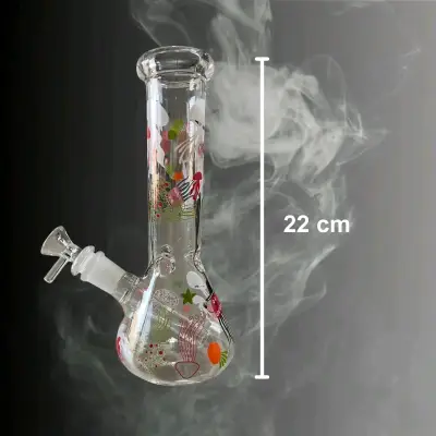 Bong de vidrio con diseño colorido - miniatura 2