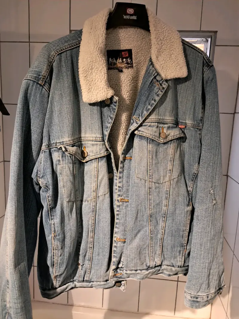 Chaqueta de mezclilla con forro de borrego - 5