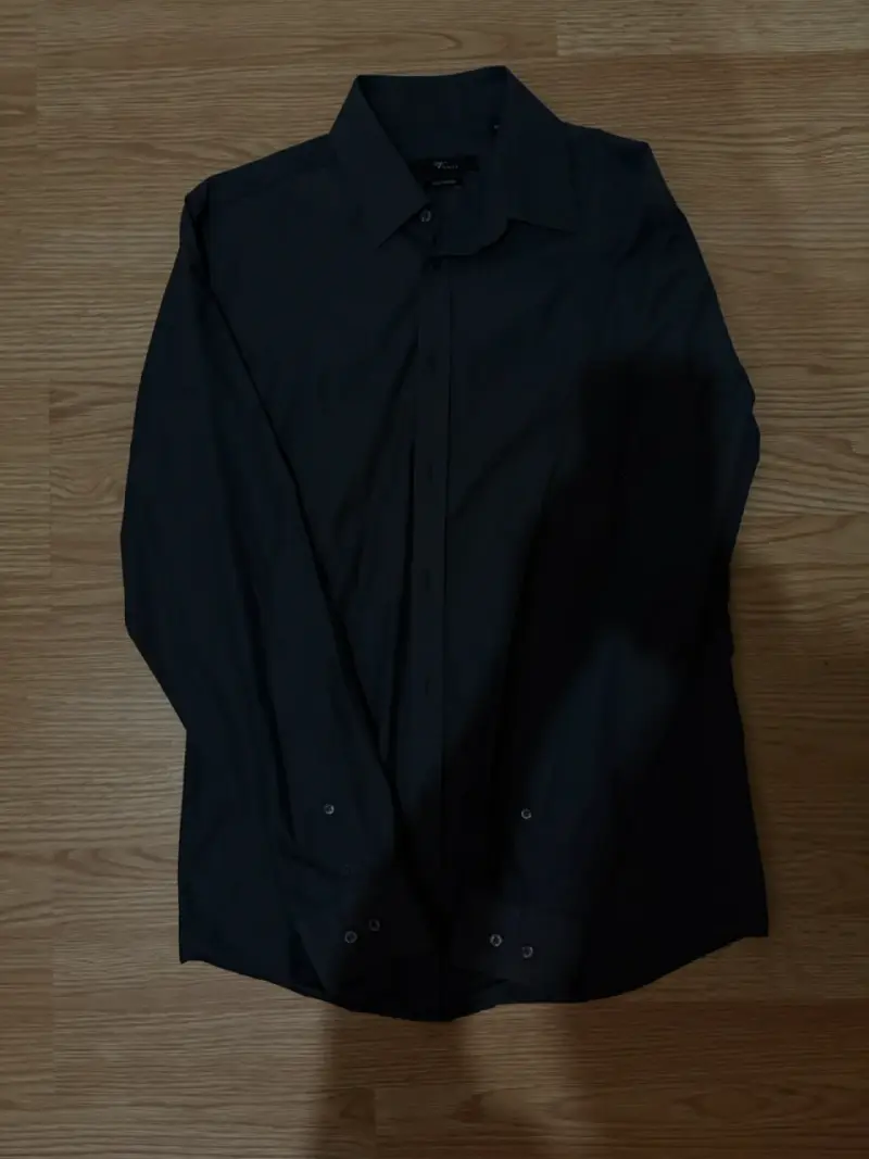 Camisa formal negra de hombre - 2