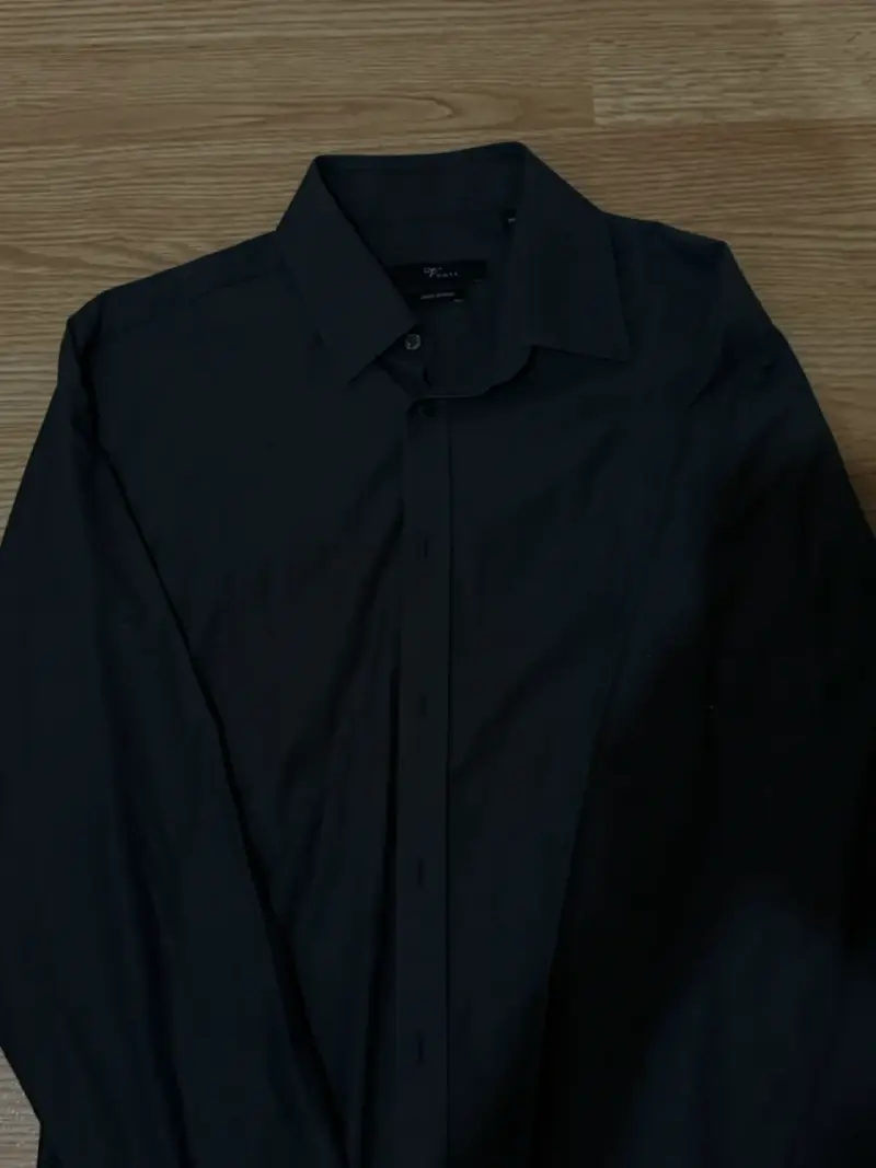 Camisa formal negra de hombre - 3