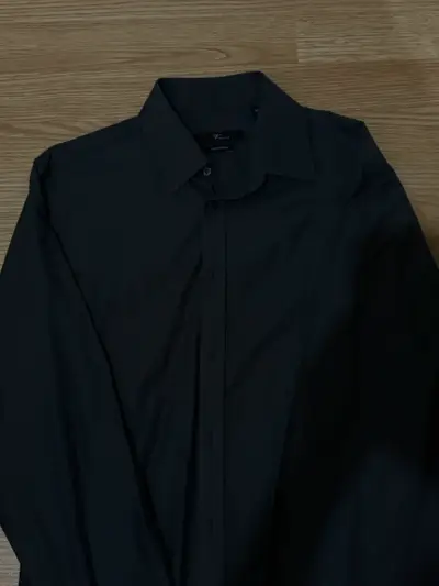 Camisa formal negra de hombre - miniatura 3
