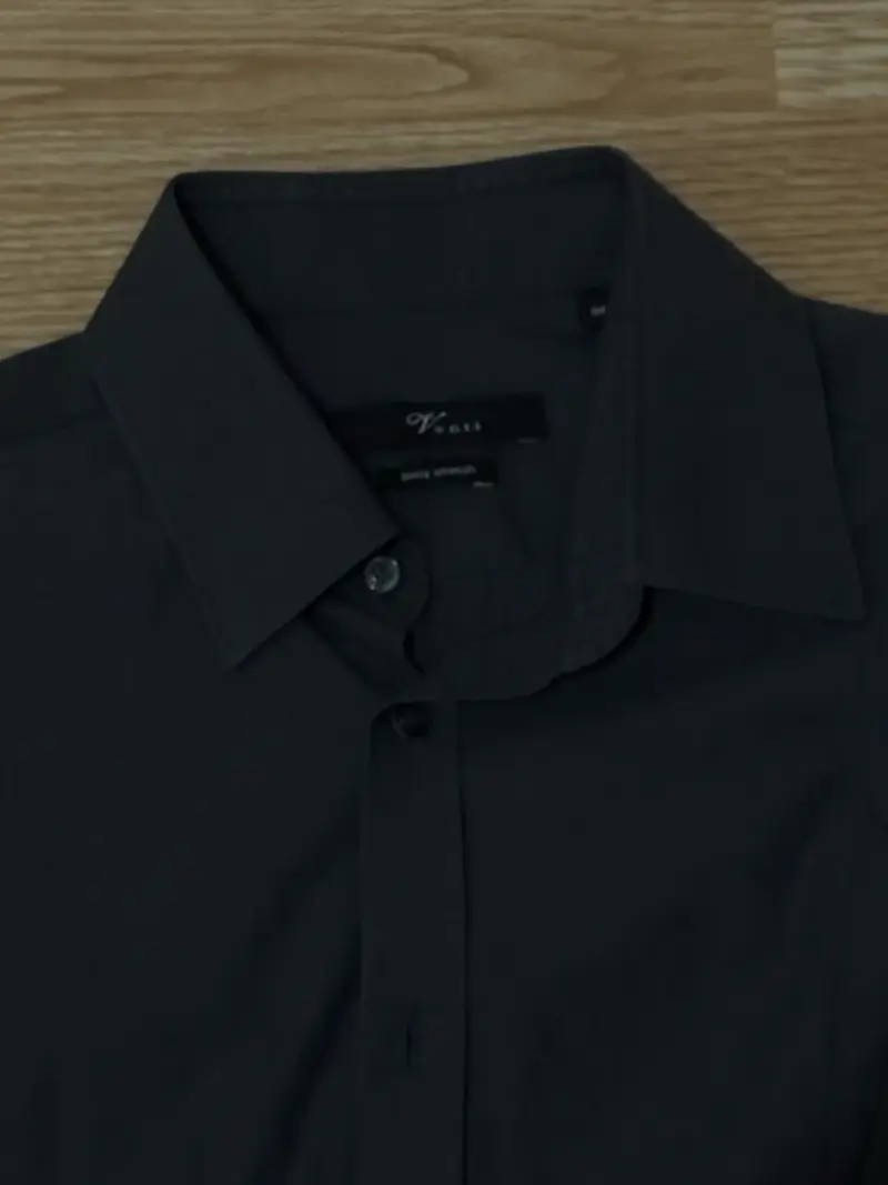 Camisa formal negra de hombre - 4
