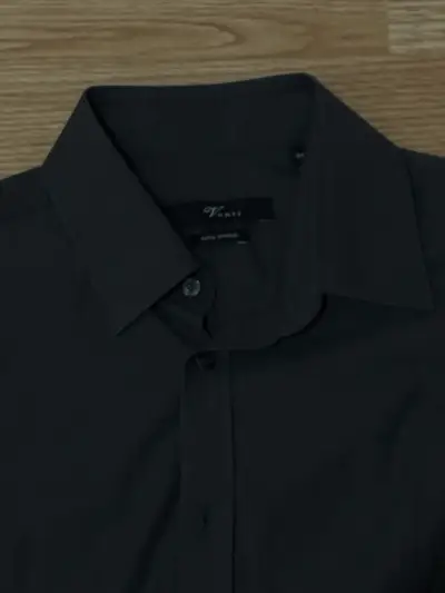 Camisa formal negra de hombre - miniatura 4