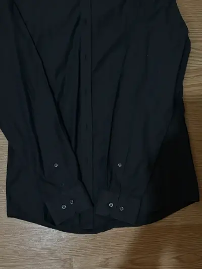 Camisa formal negra de hombre - miniatura 5