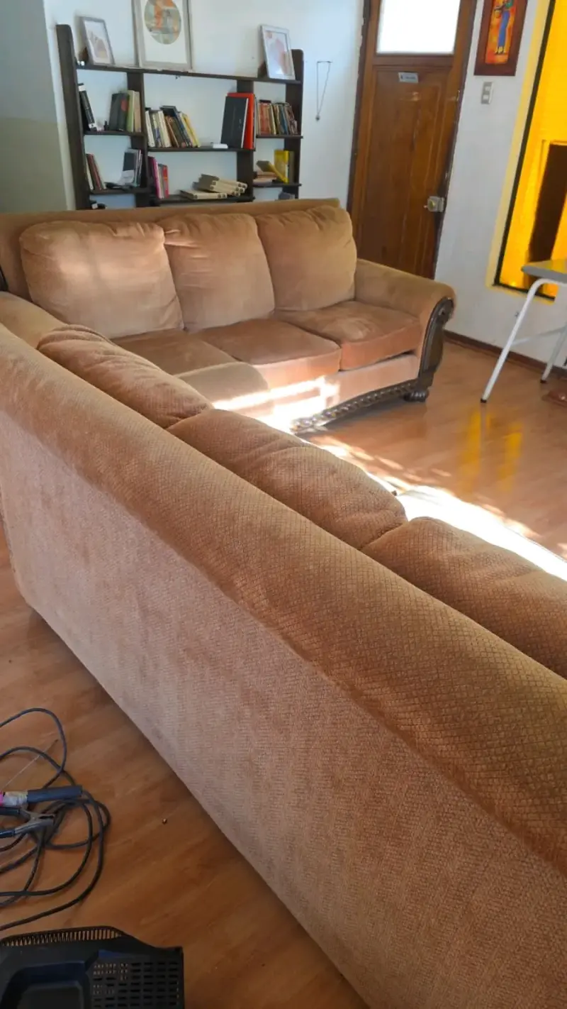 JUEGO 2 SILLONES 3 CUERPOS ASHLEY USA - TELA CHENI - 1