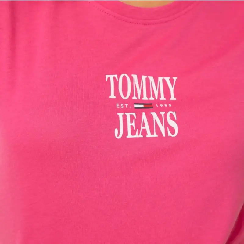 Polera Tommy Jeans rosa Logo Slim Fit, Talla S - 3