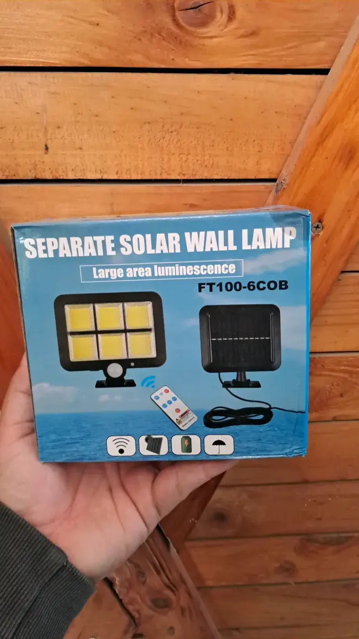 Lámpara solar con panel exterior sensor de movimie - 1