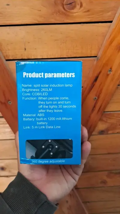 Lámpara solar con panel exterior sensor de movimie - miniatura 2