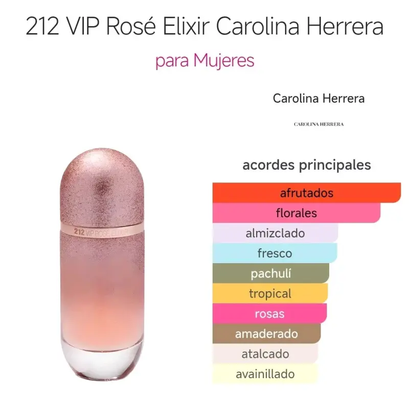 Perfume 212 Vip Rosé Elixir Edp 80ml caja tester - 3