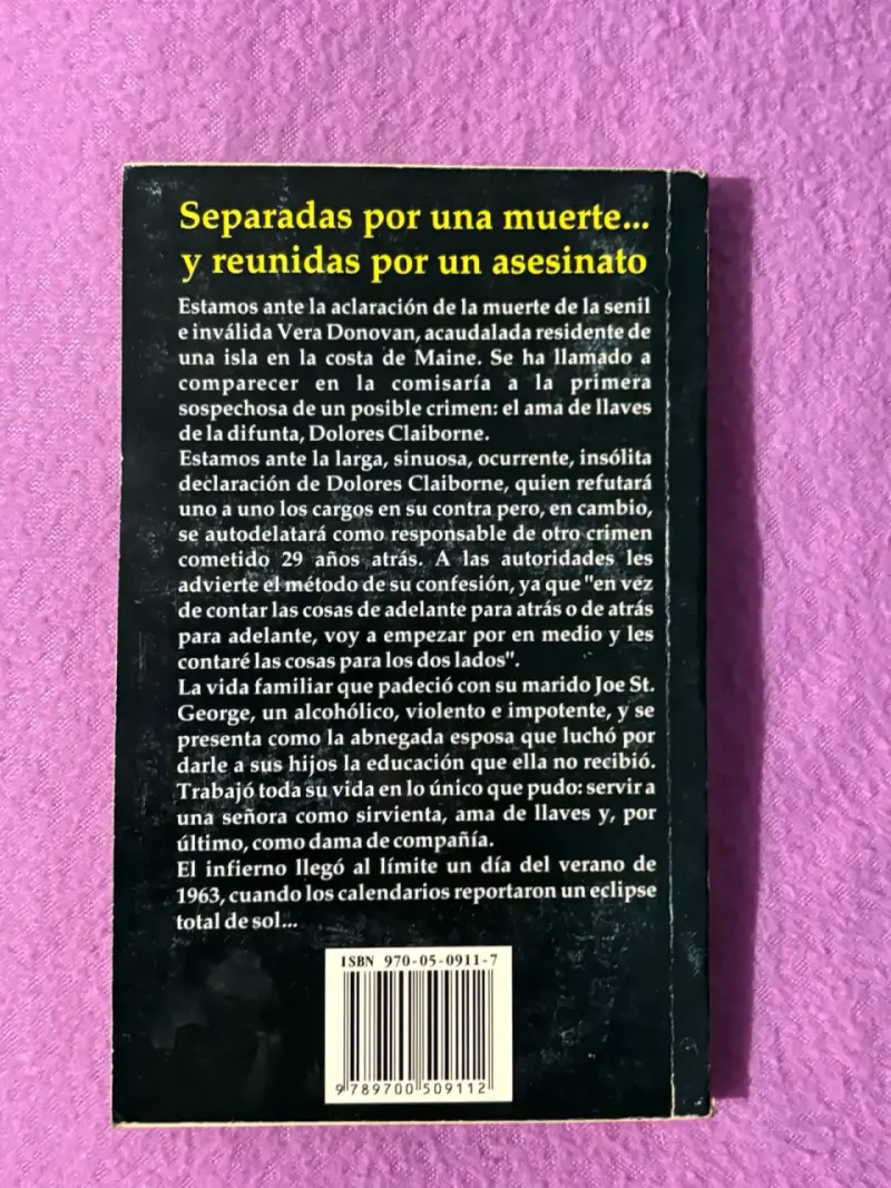 Libro 'Dolores Claiborne' de Stephen King - 2