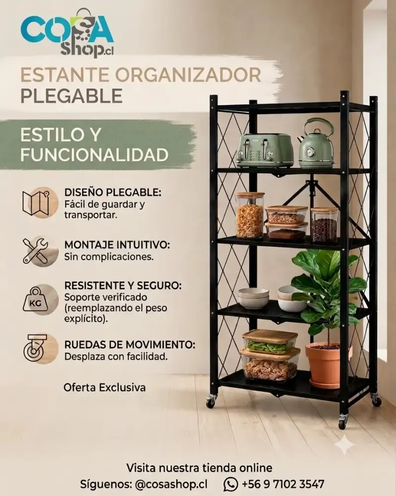 Estantería metálica 5 pisos para hogar u oficina - 1