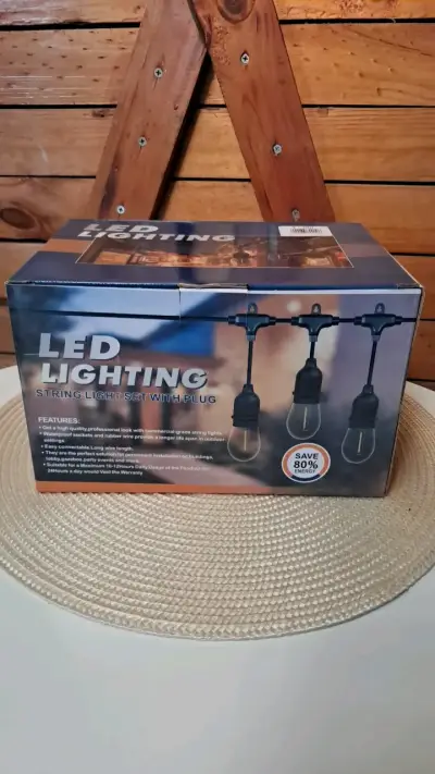 guirnalda led solar 10luces 10 metros - miniatura 1