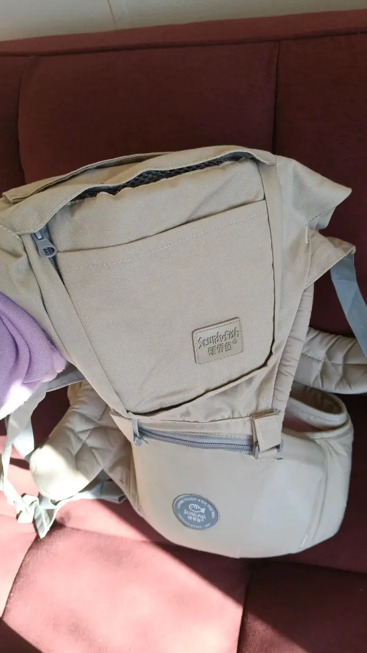 Mochila portabebé ergonómica sturdyfish beige - 2