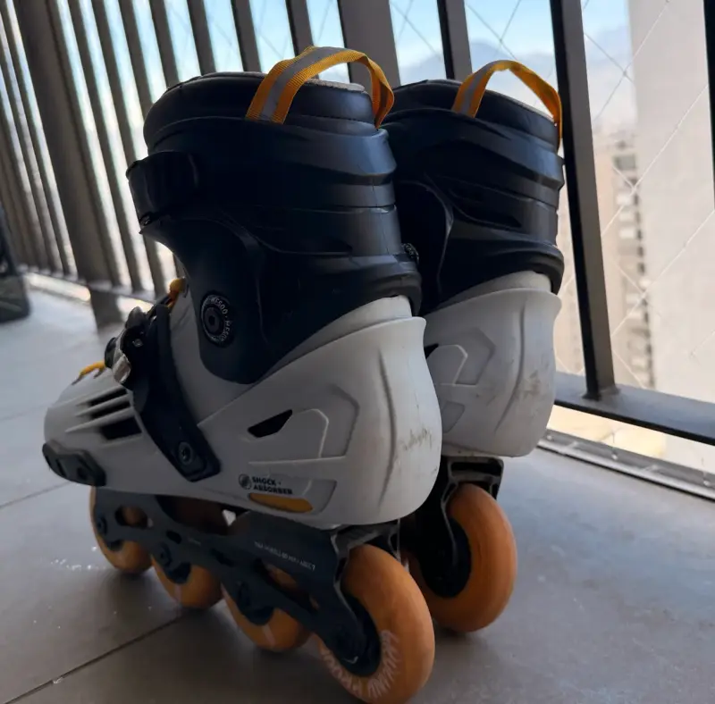 Patines en línea Oxelo talla 46 blancos y negros - 4