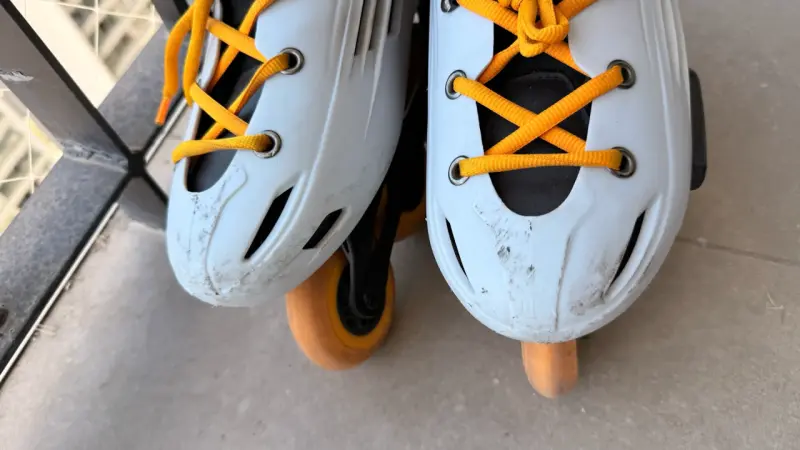 Patines en línea Oxelo talla 46 blancos y negros - 5
