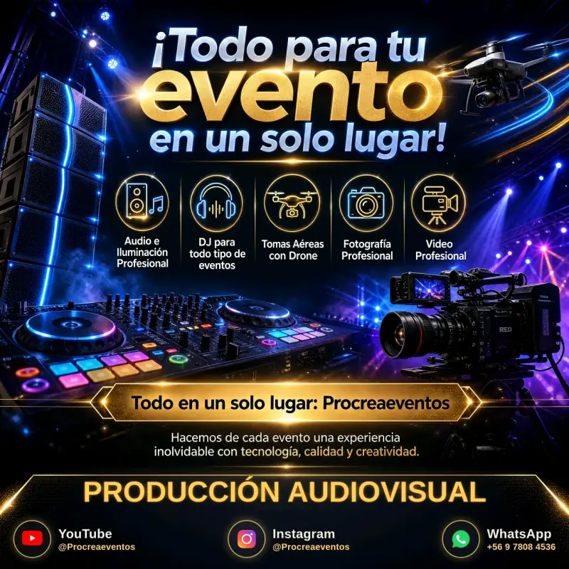 Servicios de producción audiovisual para eventos