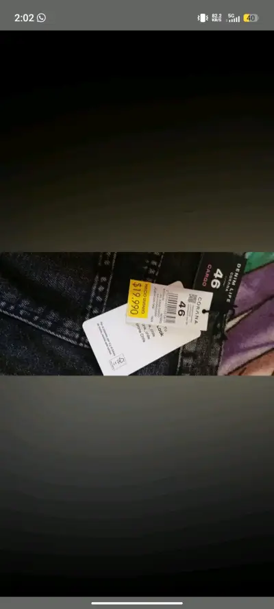 Jeans cargo negros talla 46 - miniatura 3