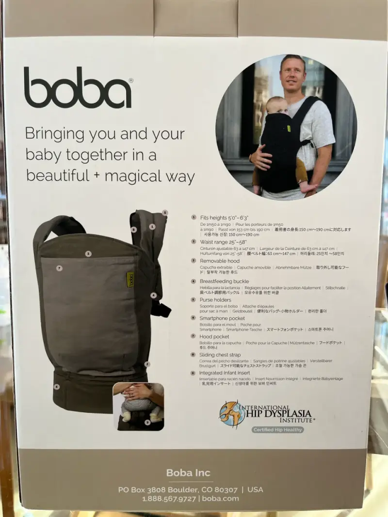Mochila portabebé Boba negra ergonómica - 6