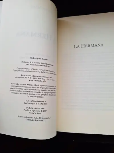Libro 'La Hermana' de Sándor Márai - miniatura 5