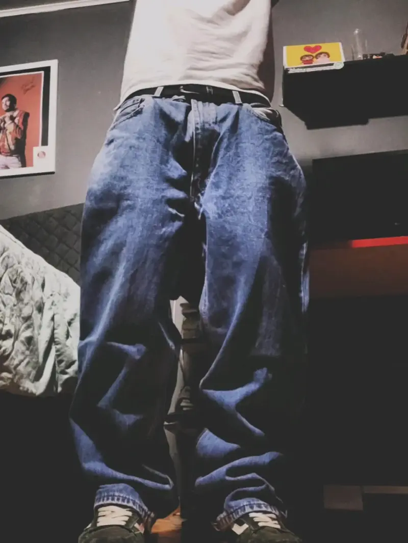 Jeans azul clásico para hombre - 3