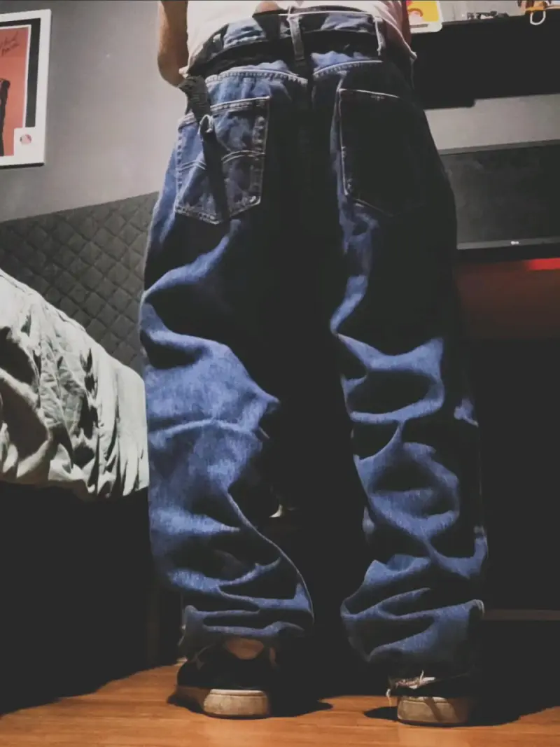 Jeans azul clásico para hombre - 4