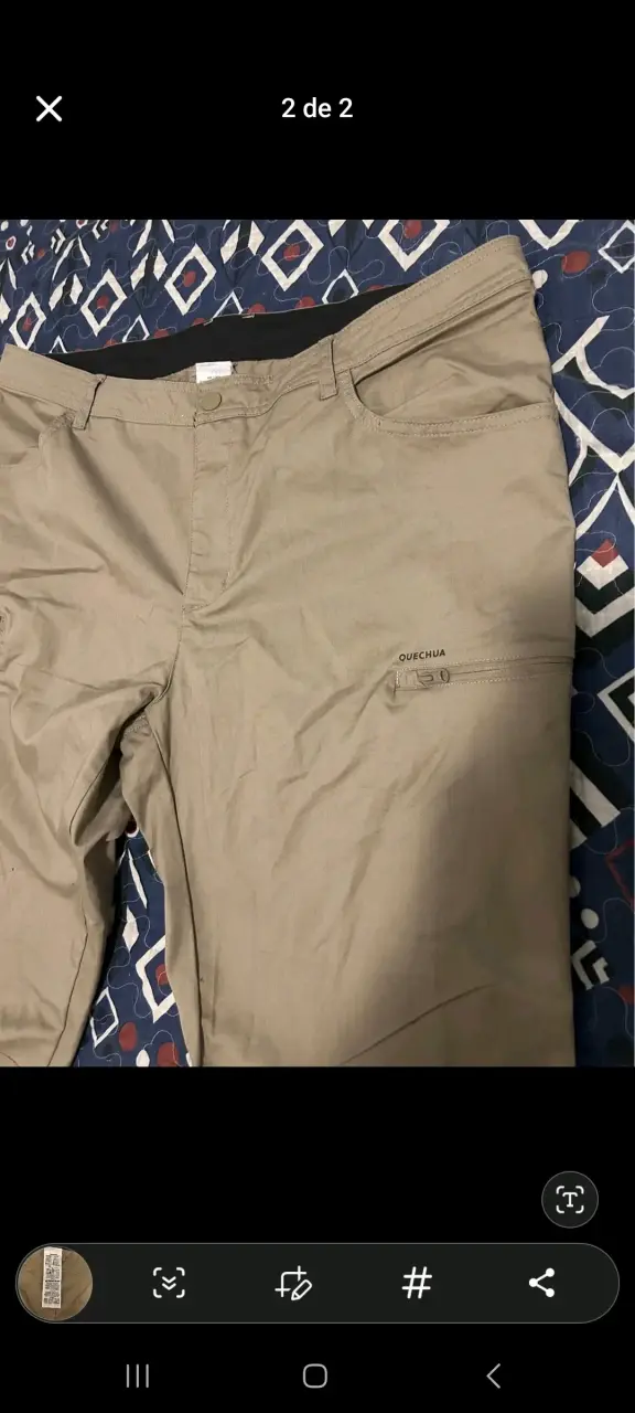 Pantalones Quechua beige para hombre - 1