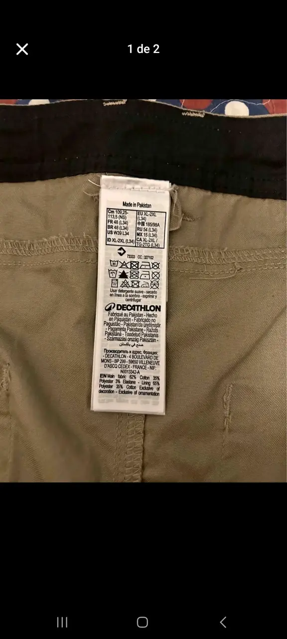Pantalones Quechua beige para hombre - 2
