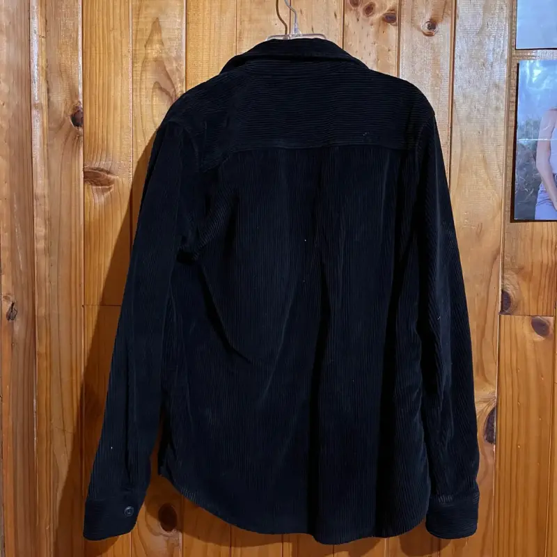 Camisa de pana negra para hombre - 2
