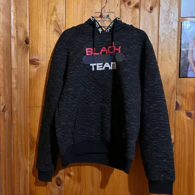 Polerón negro Black Team con capucha - miniatura 1