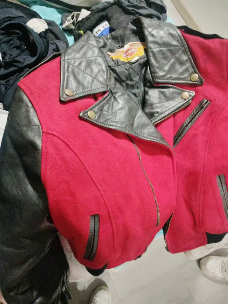Chaqueta Harley Davidson roja y negra - 2