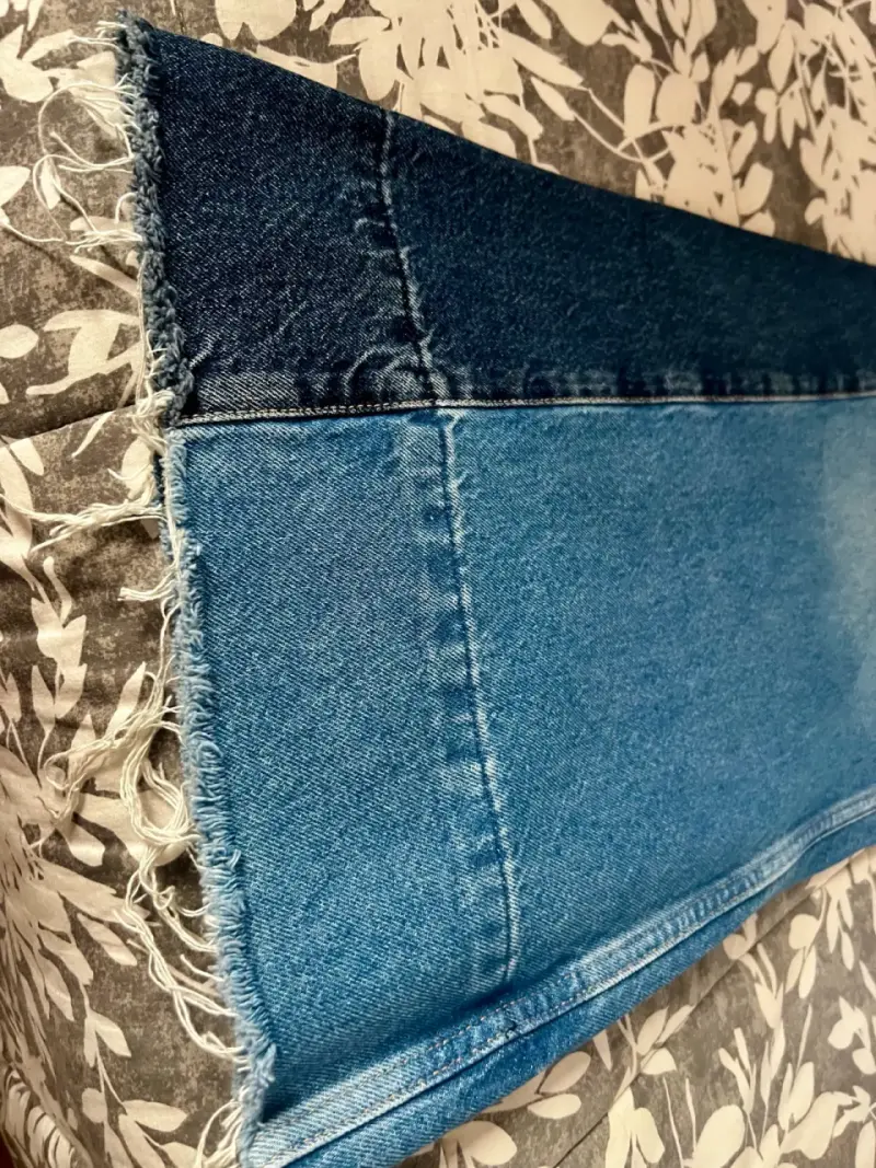 Jeans anchos bicolor de mezclilla azul ZARA - 4