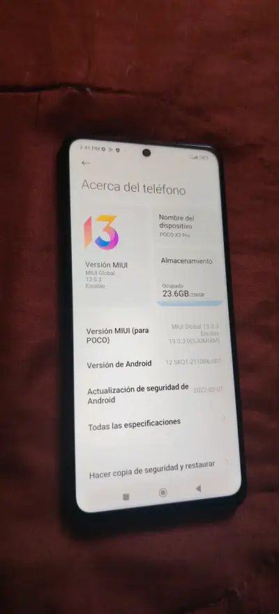Smartphone POCO X3 Pro 256GB en muy buen estado - miniatura 1