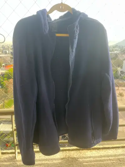 Chaqueta polar azul con capucha Newport - miniatura 1