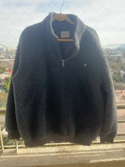 Polar fleece gris con cierre medio - miniatura 1