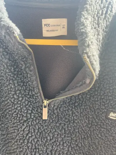 Polar fleece gris con cierre medio - miniatura 2