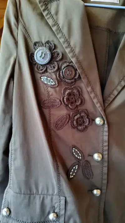 Blazer marrón Hauber con detalles bordados - miniatura 4