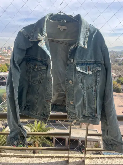 Chaqueta de mezclilla Topshop azul - miniatura 1