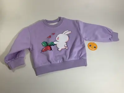 Polerón infantil lila para niña 12 meses - miniatura 1