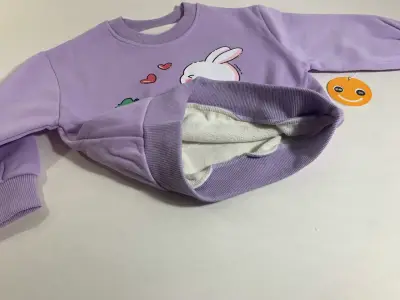 Polerón infantil lila para niña 12 meses - miniatura 2