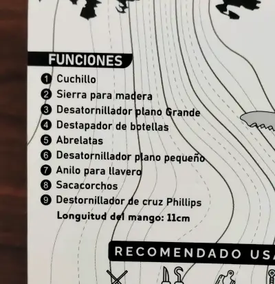 Herramienta cuchilla multifuncional 9 en 1 - miniatura 2